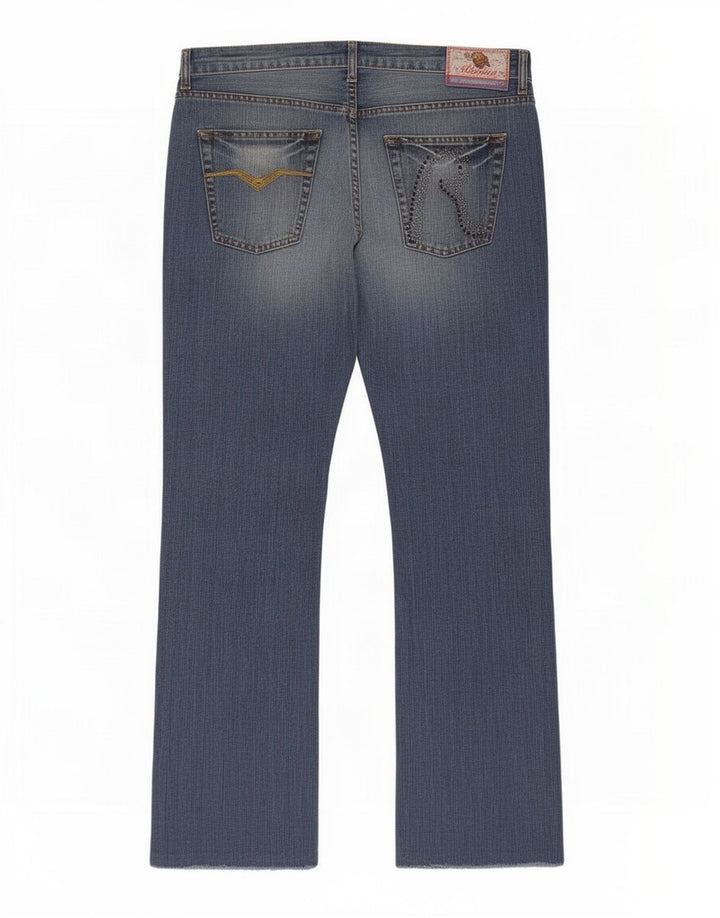 Damskie jeansy Bootcut Replay W32 L34 Niebieskie bawełniane