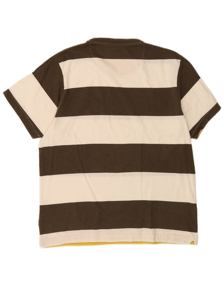 T-shirt męski O'Neal, duży, bawełniany w białe paski