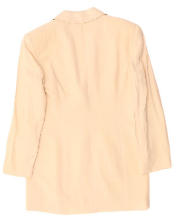 LUISA SPAGNOLI Damska marynarka zapinana na 3 guziki IT 42 Średni beżowy octan