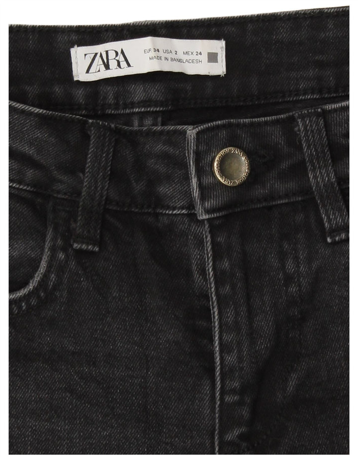 Jeansy damskie Zara Crop Bootcut EU 34 2XS W24 L25 Szare