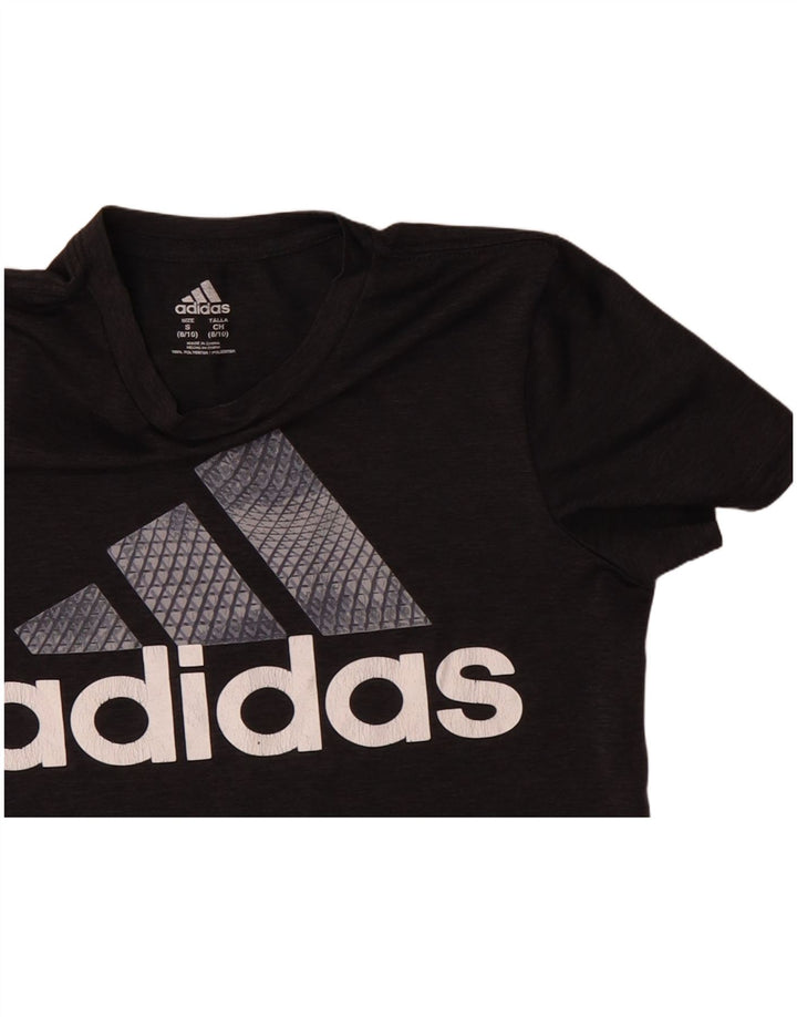 Chłopięca koszulka z grafiką Adidas Top 8-9 lat, mała szara