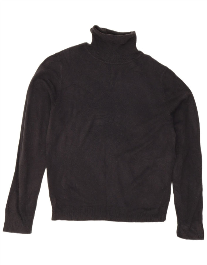 Męski sweter Marks & Spencer Blue Harbor z golfem, średni czarny