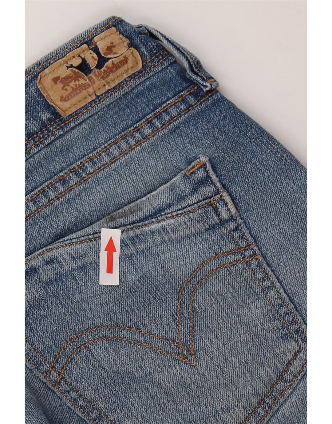 Damskie spodenki jeansowe LEVI'S ze średnim stanem US 10 Medium W30, niebieska bawełna