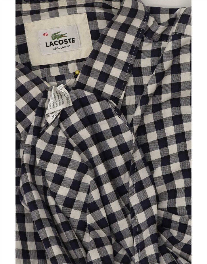 Koszula męska Lacoste o regularnym kroju, rozmiar 46, 2XL, granatowa, bawełniana w kratkę