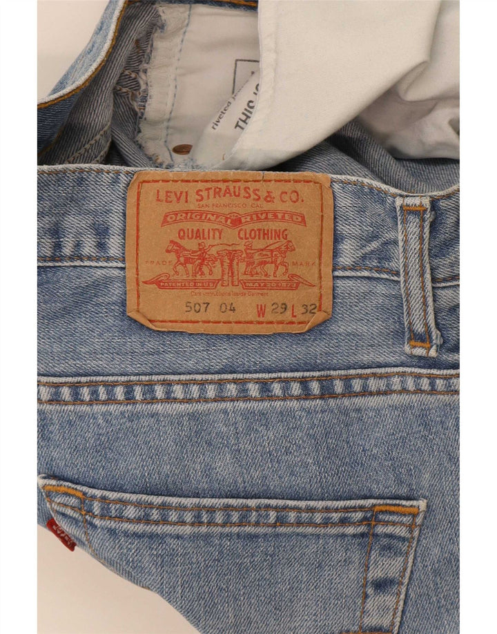 Męskie jeansy Levi's 507 Slim Bootcut W29 L32 Niebieska bawełna
