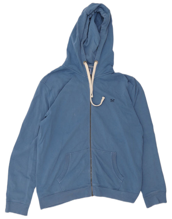 Crew Clothing Męski sweter z kapturem i zamkiem XL, niebieska bawełna