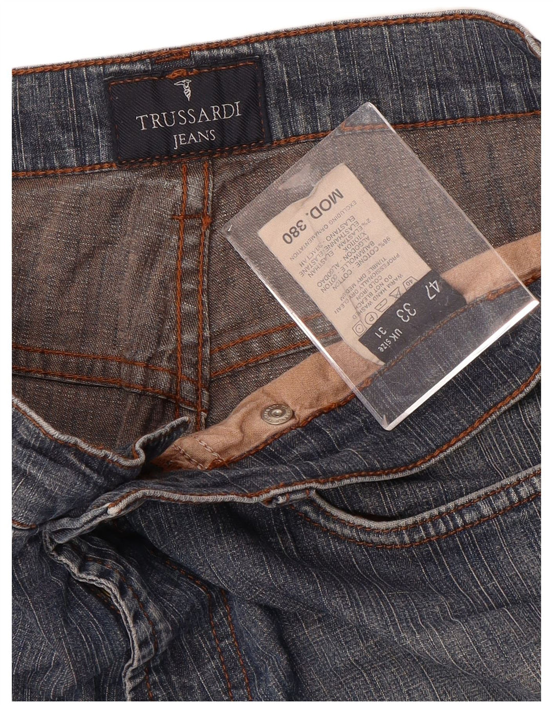 Dżinsy damskie TRUSSARDI 380 Straight IT 47 Large W31 L32 Niebieskie