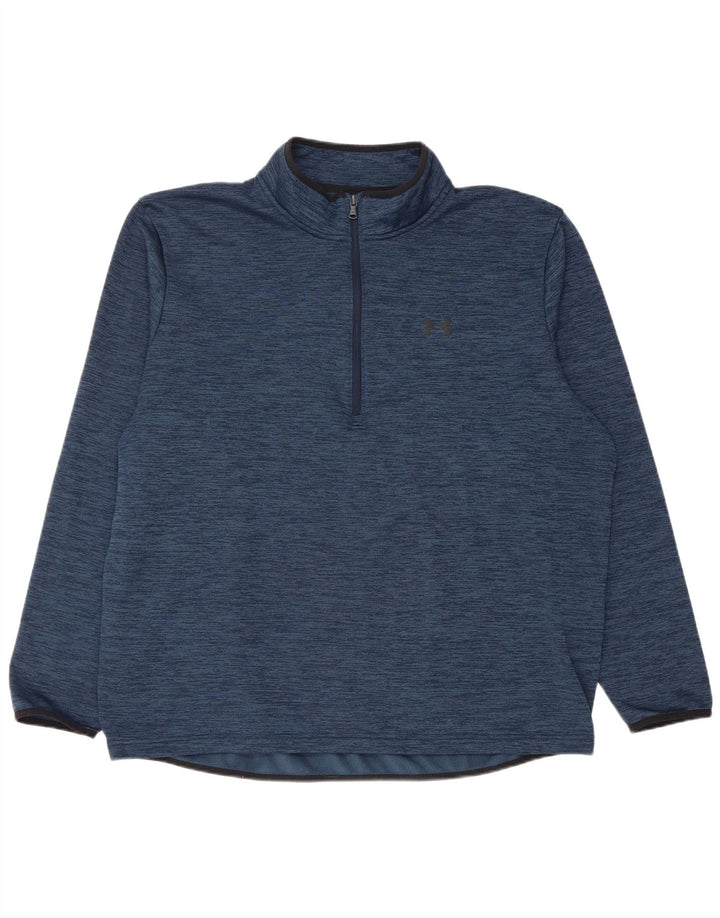 Męski dres Under Armour z zamkiem błyskawicznym, 2XL, niebieski, nakrapiany