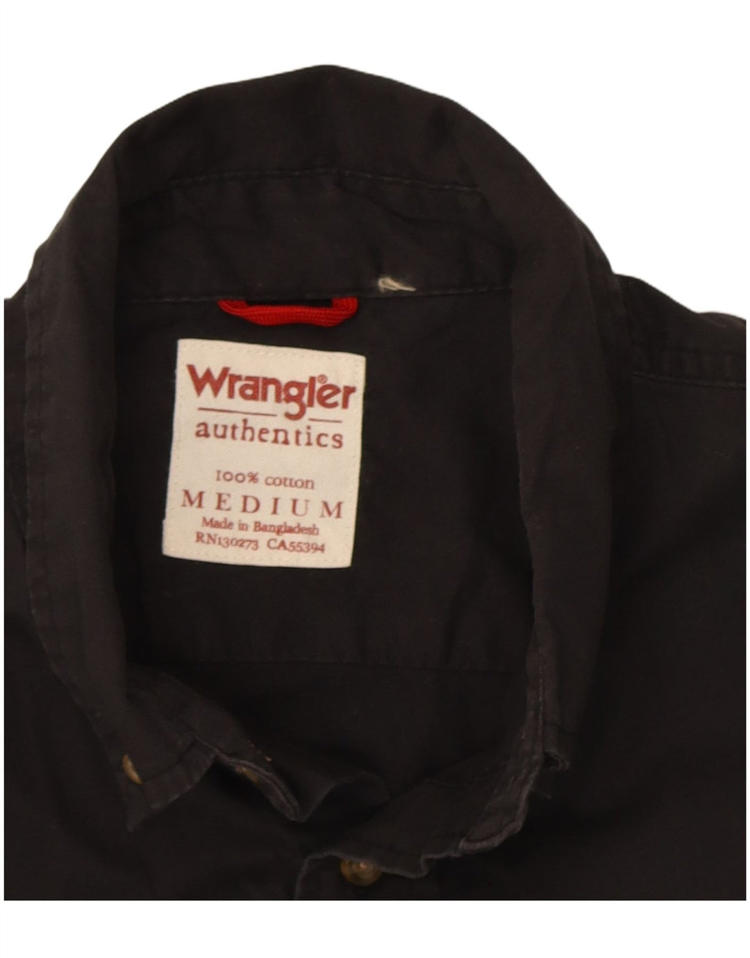 Męska koszula z krótkim rękawem Wrangler, średnia czarna, bawełniana