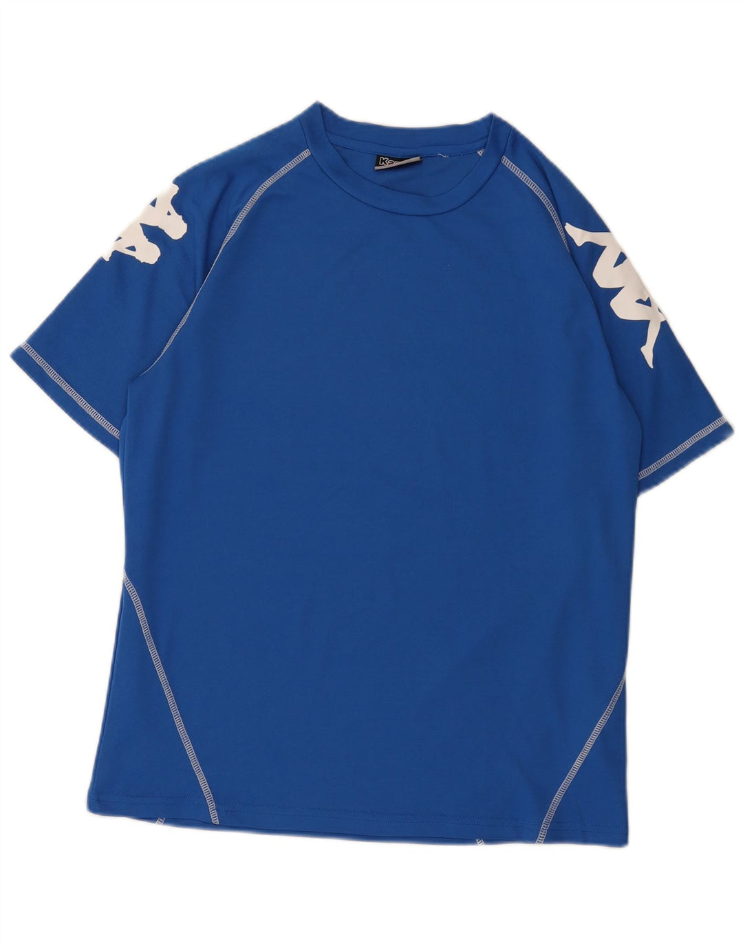 Męski T-shirt z grafiką Kappa, duży, niebieski poliester