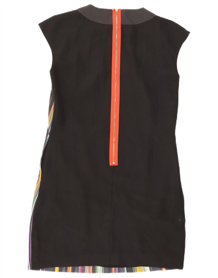 TED BAKER Damska sukienka płaszczowa bez rękawów, rozmiar 1 XS, poliester w czarne paski