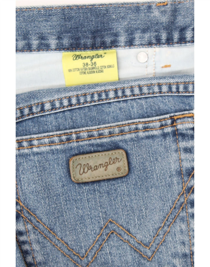 Męskie proste dżinsy Wrangler W36 L32 Niebieskie, bawełniane, klasyczne