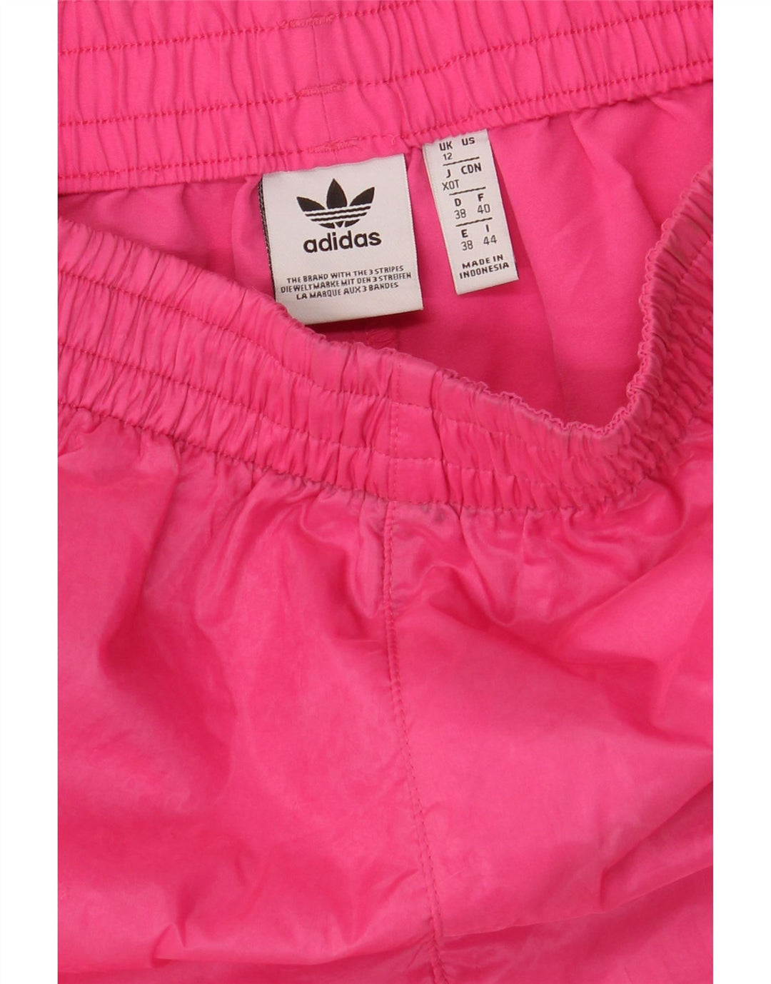 Damskie spodenki sportowe Adidas UK 12 Średni różowy poliester