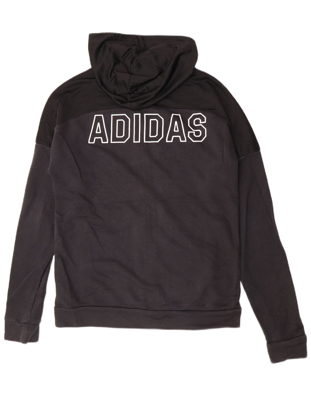 Adidas Męski sweter z kapturem i zamkiem błyskawicznym, średni czarny, bawełniany