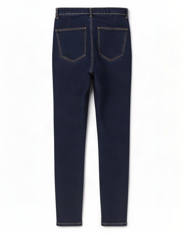 Damskie jeansy obcisłe z wysokim stanem Zara EU 40 Medium W30 L28 Granatowa bawełna