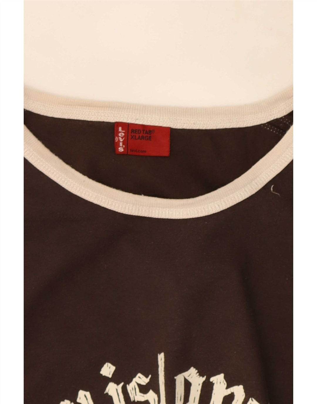 Męski graficzny top Levi's z długim rękawem XL i brązowymi blokami kolorów