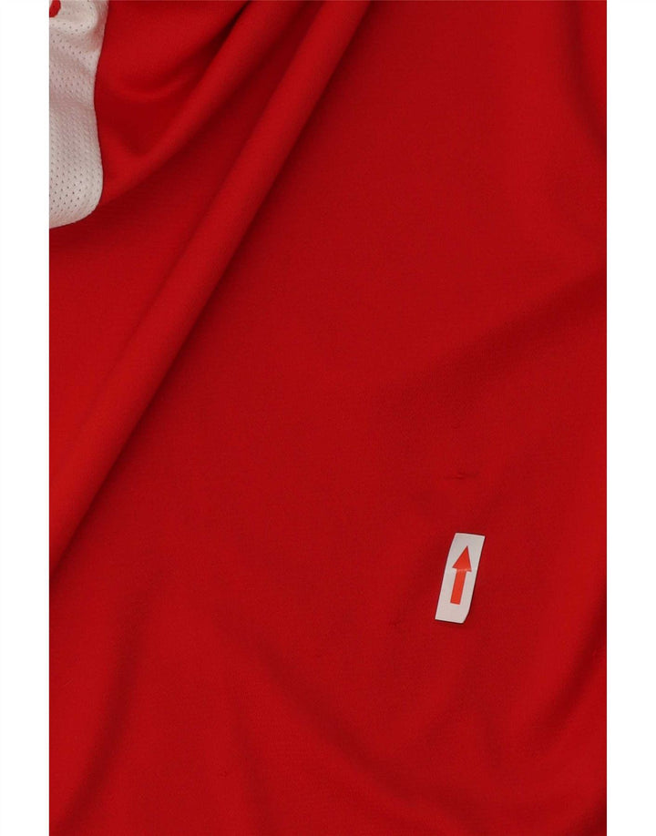 Męski T-shirt Nike Dri Fit, mały, czerwony, poliestrowy blok kolorów