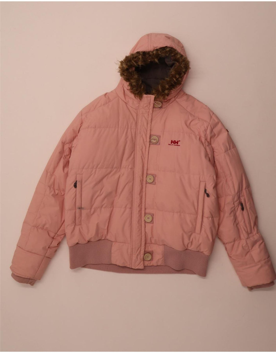Damska wyściełana kurtka z kapturem Helly Hansen UK 44 2XL Różowy nylon