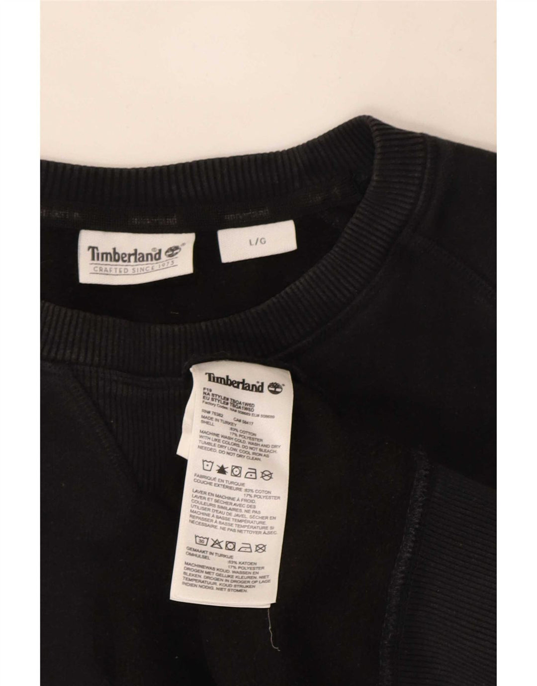 Męska bluza Timberland, duża, czarna bawełna