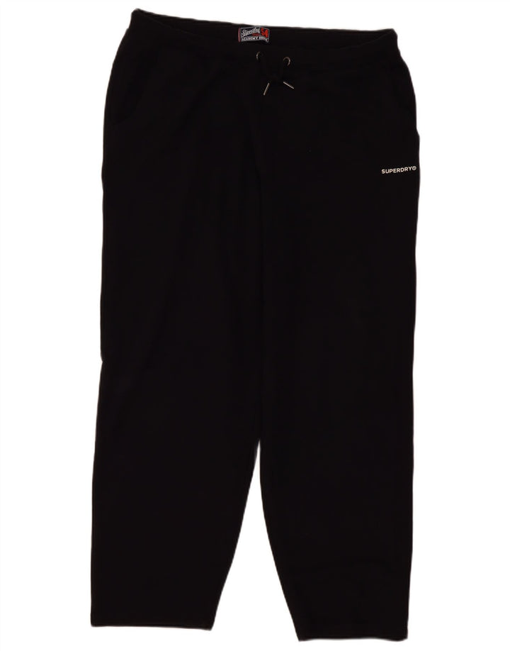 Damskie spodnie dresowe Superdry UK 16, duże, czarne