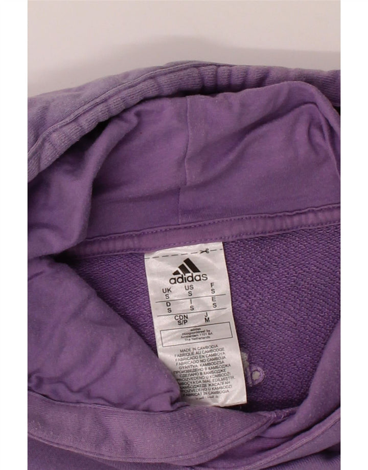 ADIDAS Mens Graphic Hoodie Jumper Small Purple