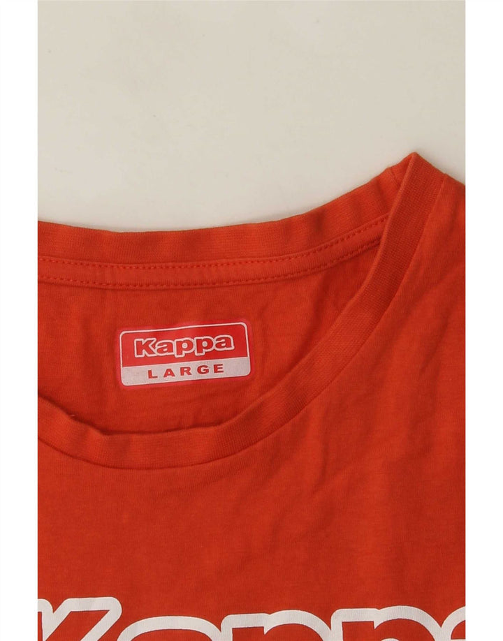 Męski T-shirt Kappa z grafiką, duży, pomarańczowy