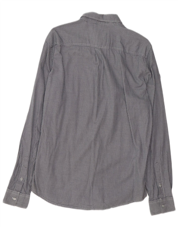 SUPERDRY Męska koszula o regularnym kroju, duża, granatowa, bawełniana w pepitkę