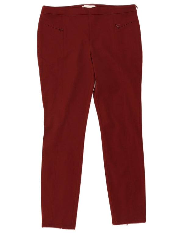 Spodnie damskie Hugo Boss Skinny Casual UK 8 Small W31 L28 Burgundowa bawełna