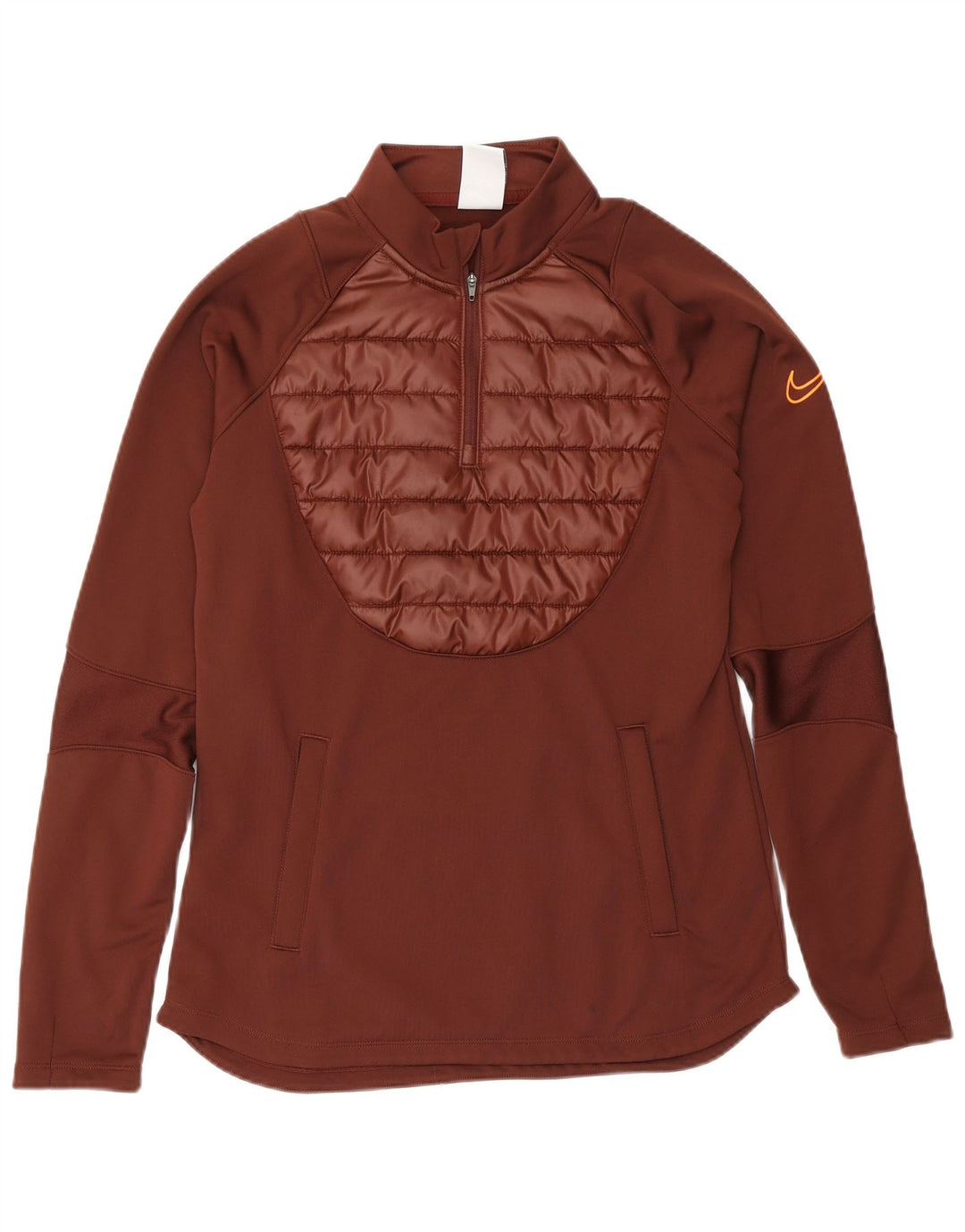 Damski dres Nike Therma-Fit z zamkiem błyskawicznym na szyi, UK 10, mały, brązowy