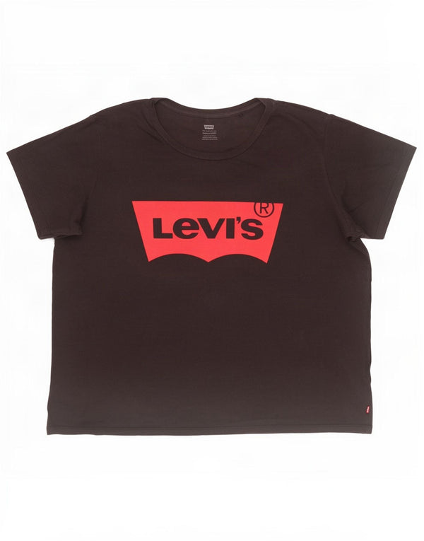 Damska koszulka oversize z grafiką Levi's Top UK 22 3XL czarna