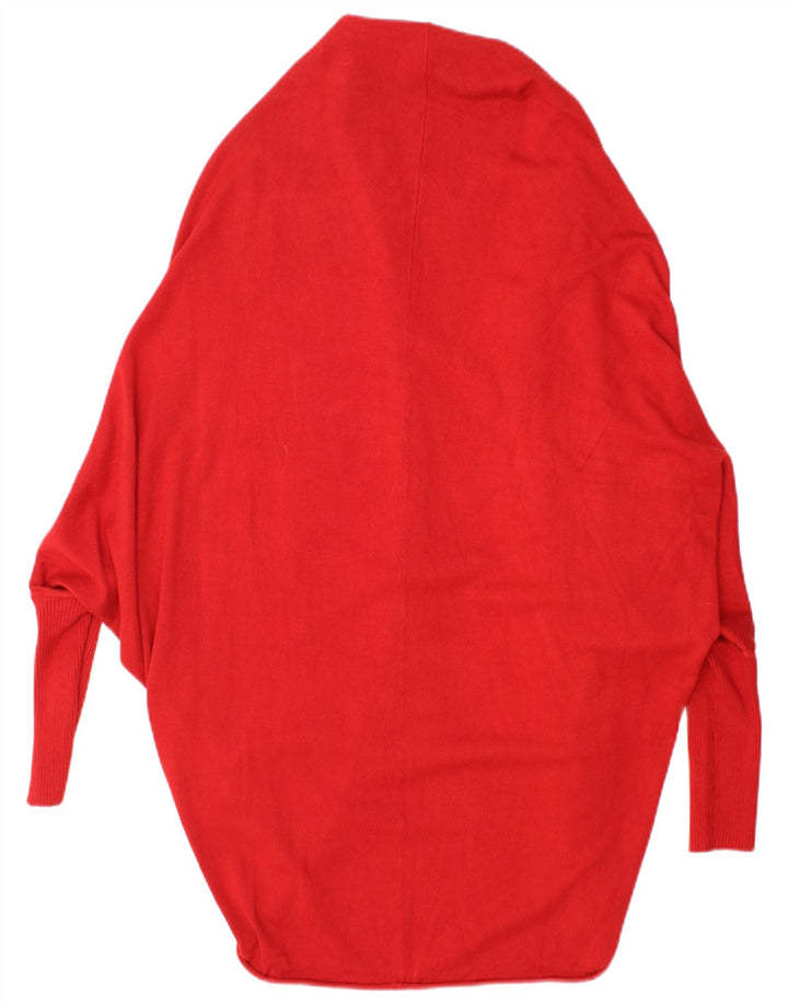 Damski sweter oversize z długim rękawem Zara, UK 14, średni czerwony