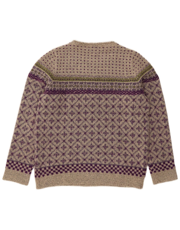 Damski sweter Weird Fish z dekoltem w łódkę UK 14, duży, szary Fair Isle