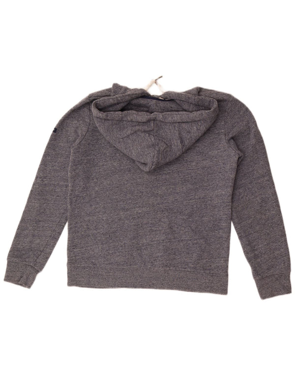 Damski sweter z kapturem Superdry z grafiką UK 10, mały, szary, z bawełny w cętki