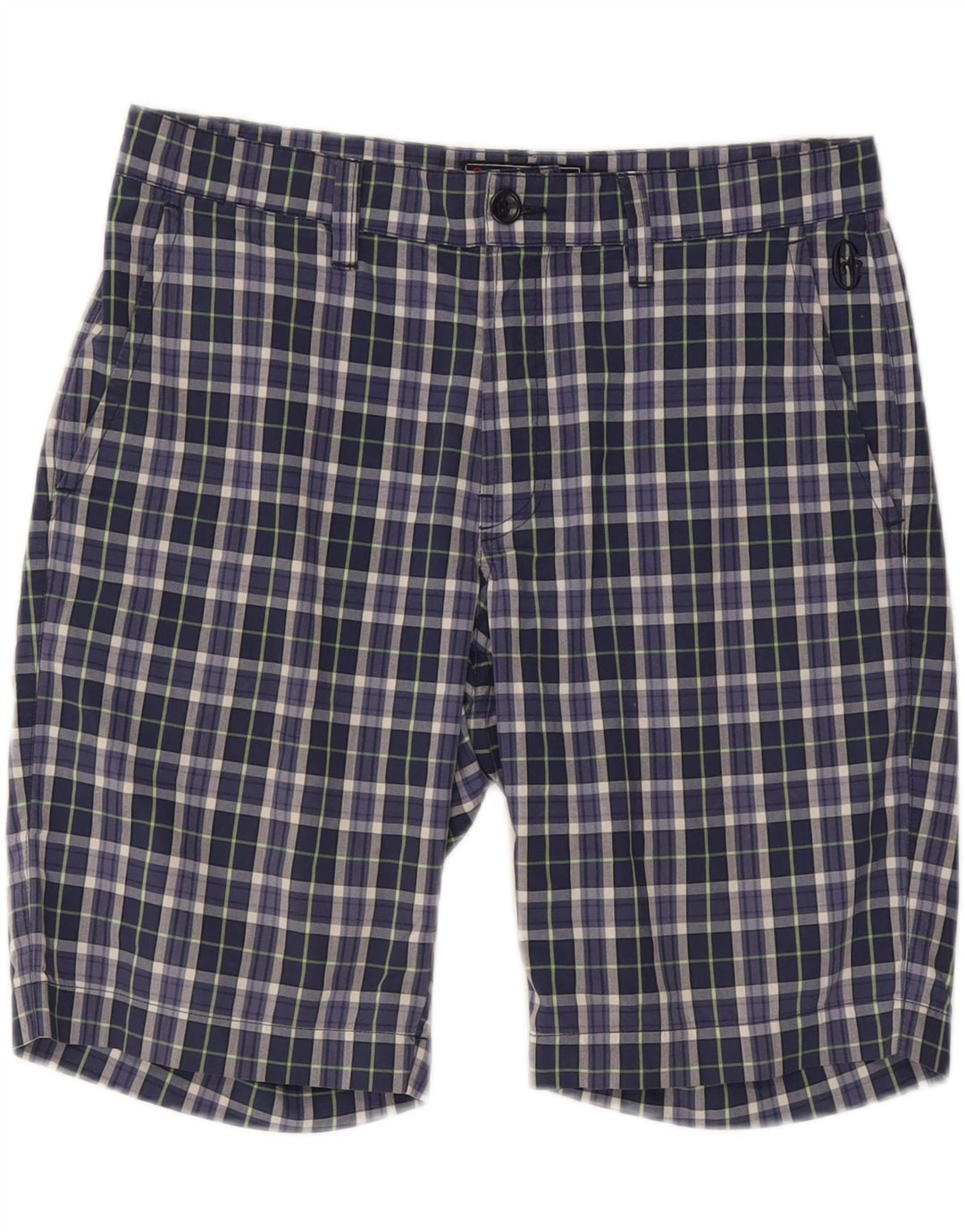 Męskie spodenki chino Conte of Florence IT 48 Medium W32 granatowa kratka