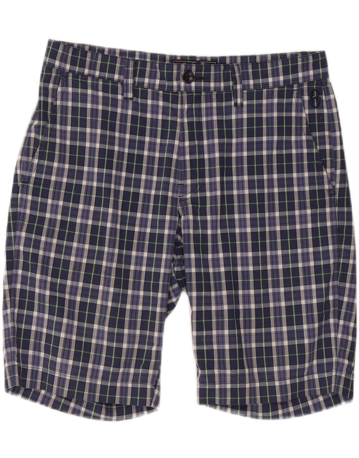 Męskie spodenki chino Conte of Florence IT 48 Medium W32 granatowa kratka