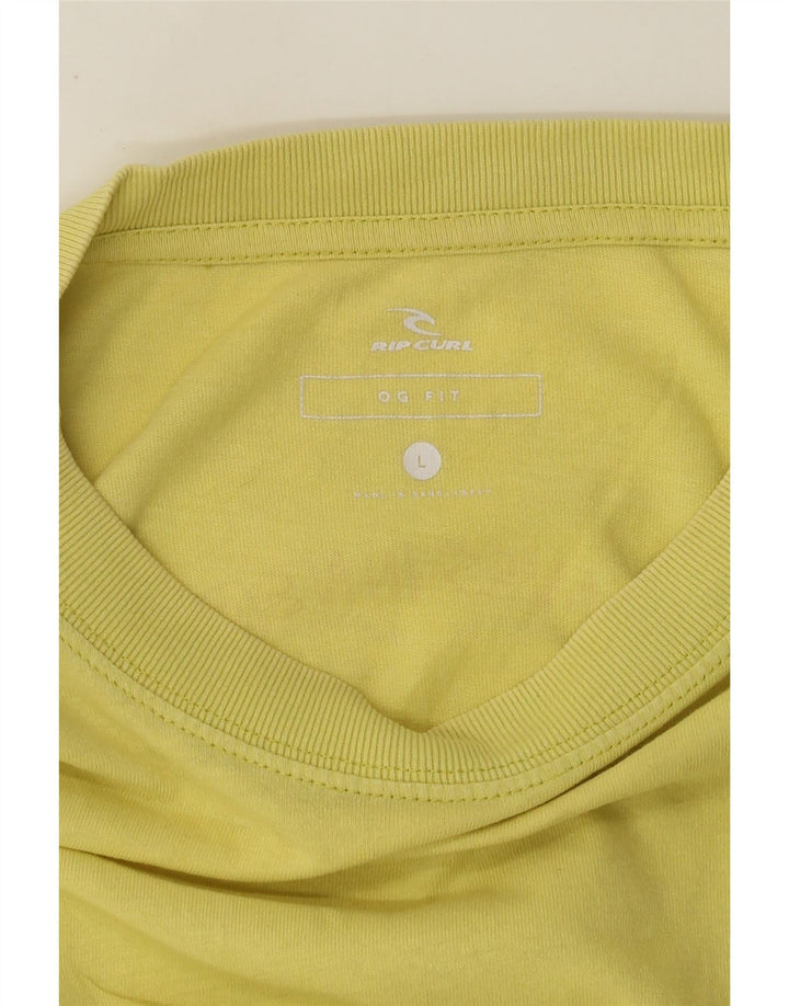 Męski T-shirt Rip Curl z grafiką, duży, żółty