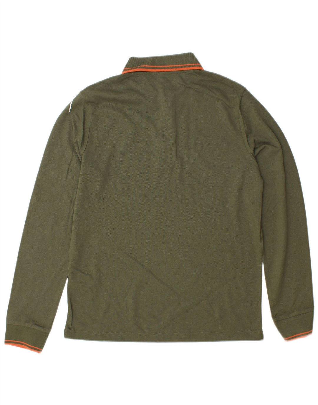 Męska koszulka polo KAPPA z długim rękawem, mała, bawełniana w kolorze khaki