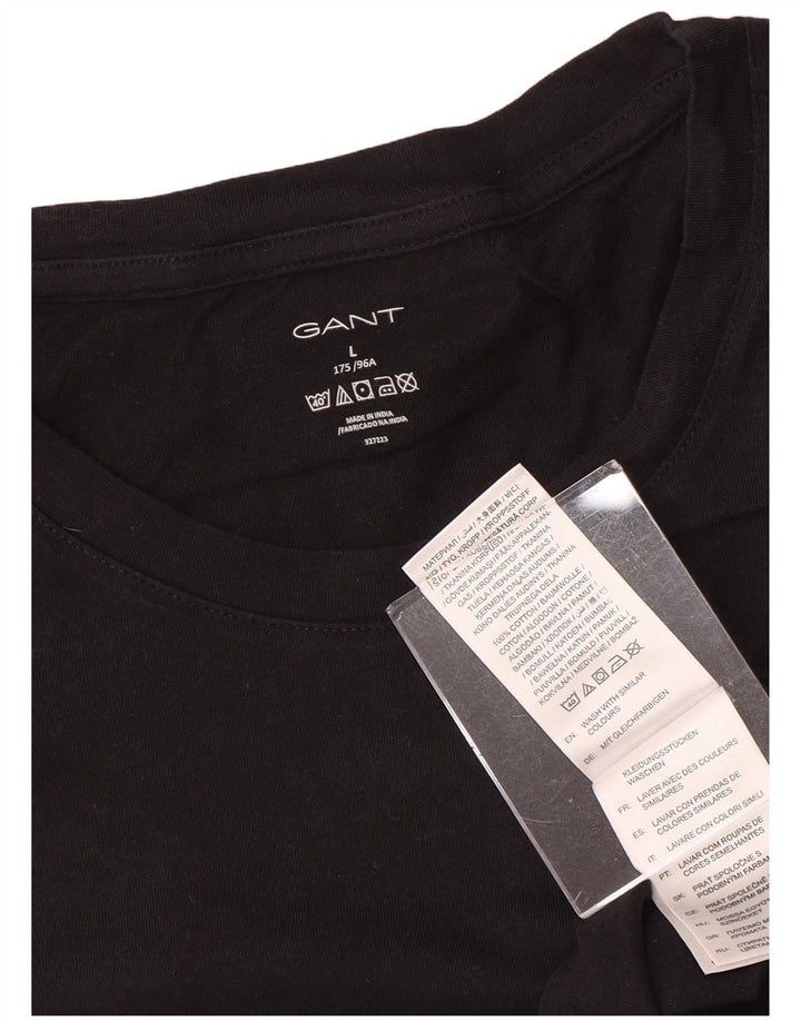 Męski T-shirt GANT, duży, czarny, bawełniany