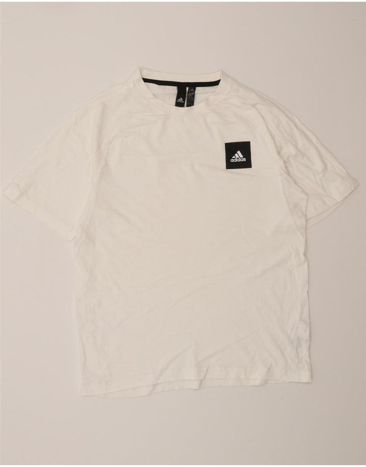 ADIDAS Mens T-Shirt Top Medium White Cotton