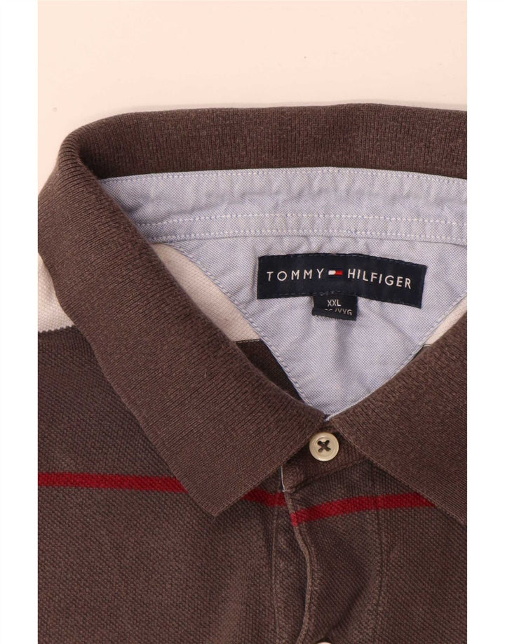 Męska koszulka polo Tommy Hilfiger 2XL w szare paski