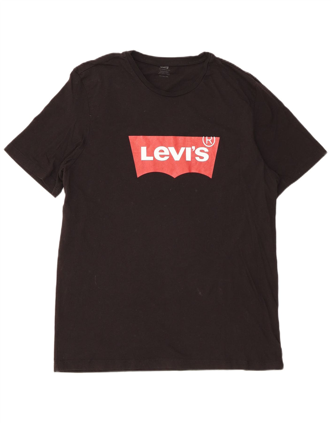 Męska koszulka z grafiką Levi's Top 2XL, czarna bawełna