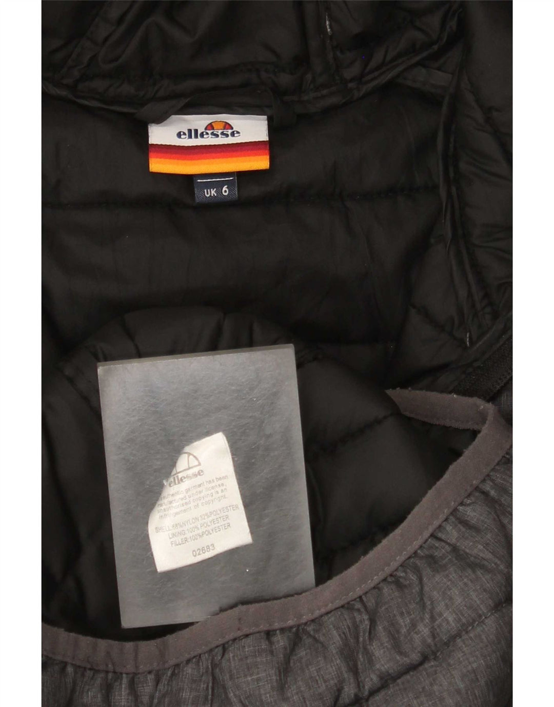 Damska ocieplana kurtka z kapturem Ellesse UK 6 XS, szary nylon
