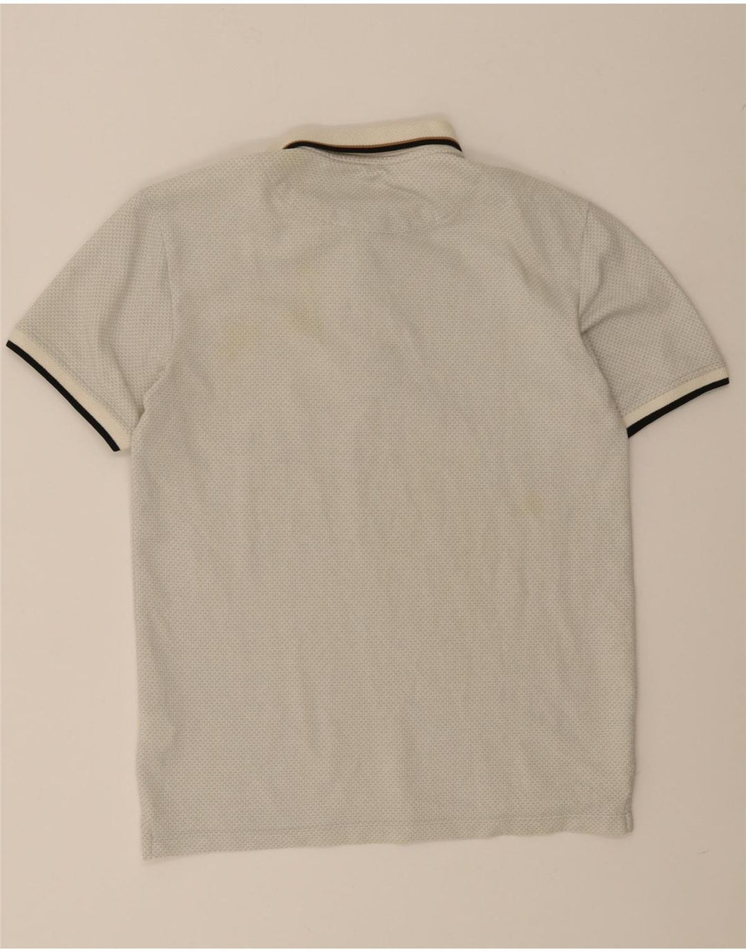 ZARA Mens Polo Shirt Small Grey Cotton