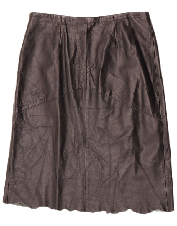 Vintage damska skórzana spódnica IT 48 XL W32 czarna skóra