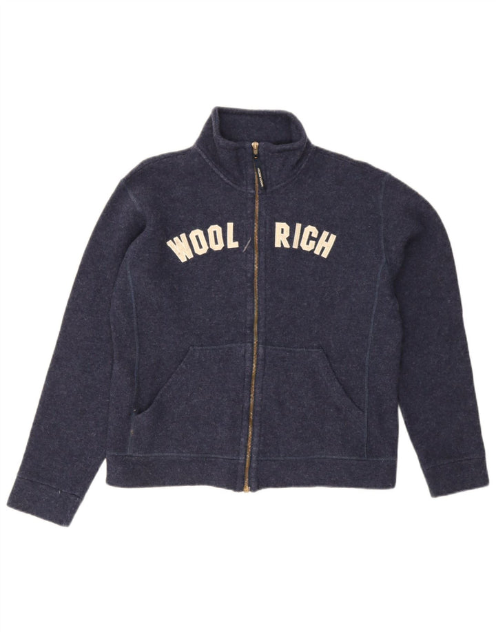 Kurtka chłopięca Woolrich Graphic Dres Top 11-12 lat Granatowa wełna