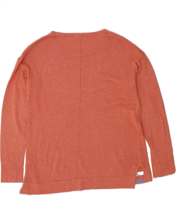 WHITE STUFF Womens Oversized Boat Neck Jumper Sweater UK 10 Small Orange Vintage White Stuff and Second-Hand White Stuff from Messina Hembry 