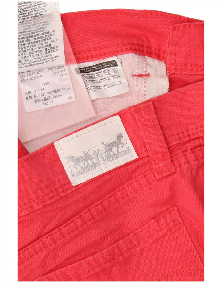 Damskie spodenki jeansowe Levi's W30 Średnioróżowy bawełniany
