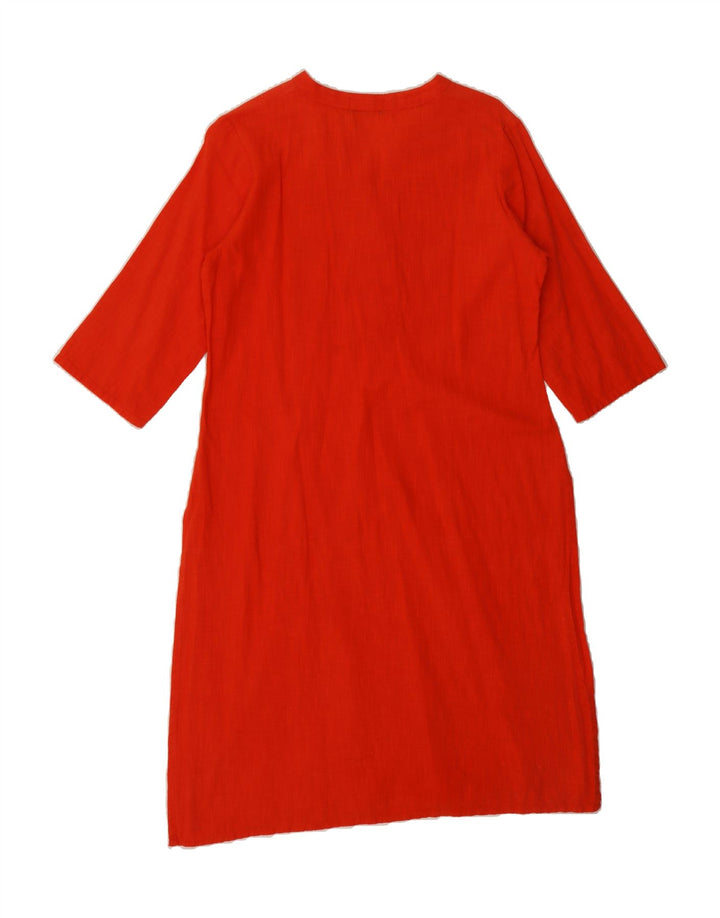VINTAGE Womens 3/4 Sleeve Sheath Dress UK 14 Medium Red Vintage Vintage and Second-Hand Vintage from Messina Hembry 