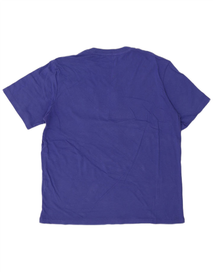Męski T-shirt z grafiką Superdry, duży, niebieski, bawełniany
