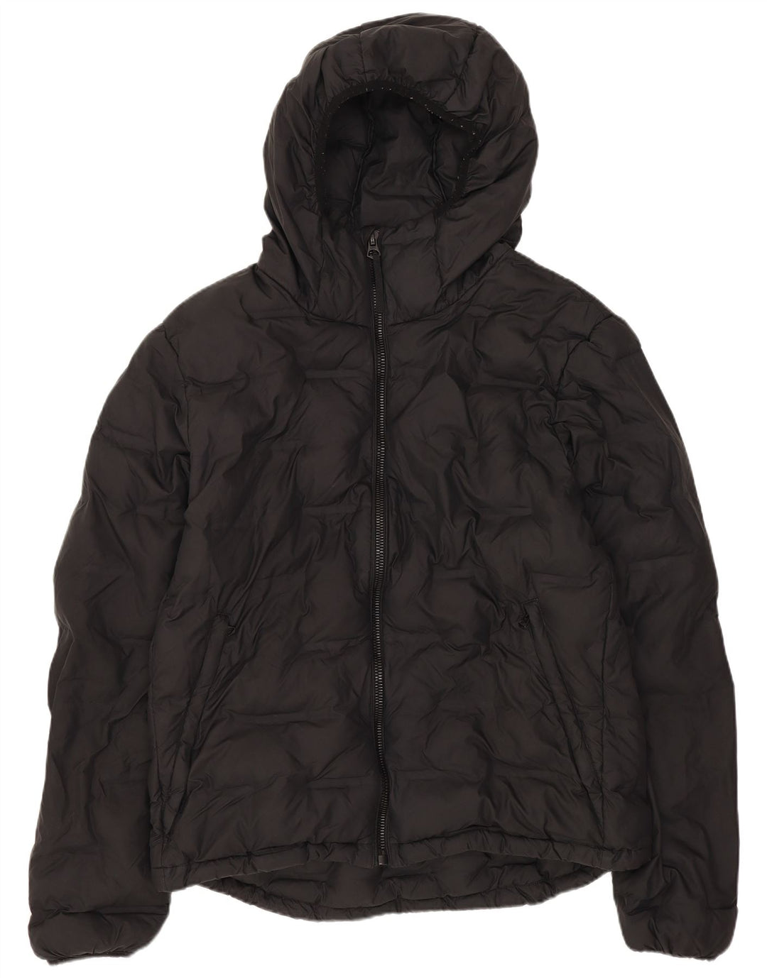 Męska ocieplana kurtka z kapturem Superdry UK 40, duża, czarna, poliestrowa